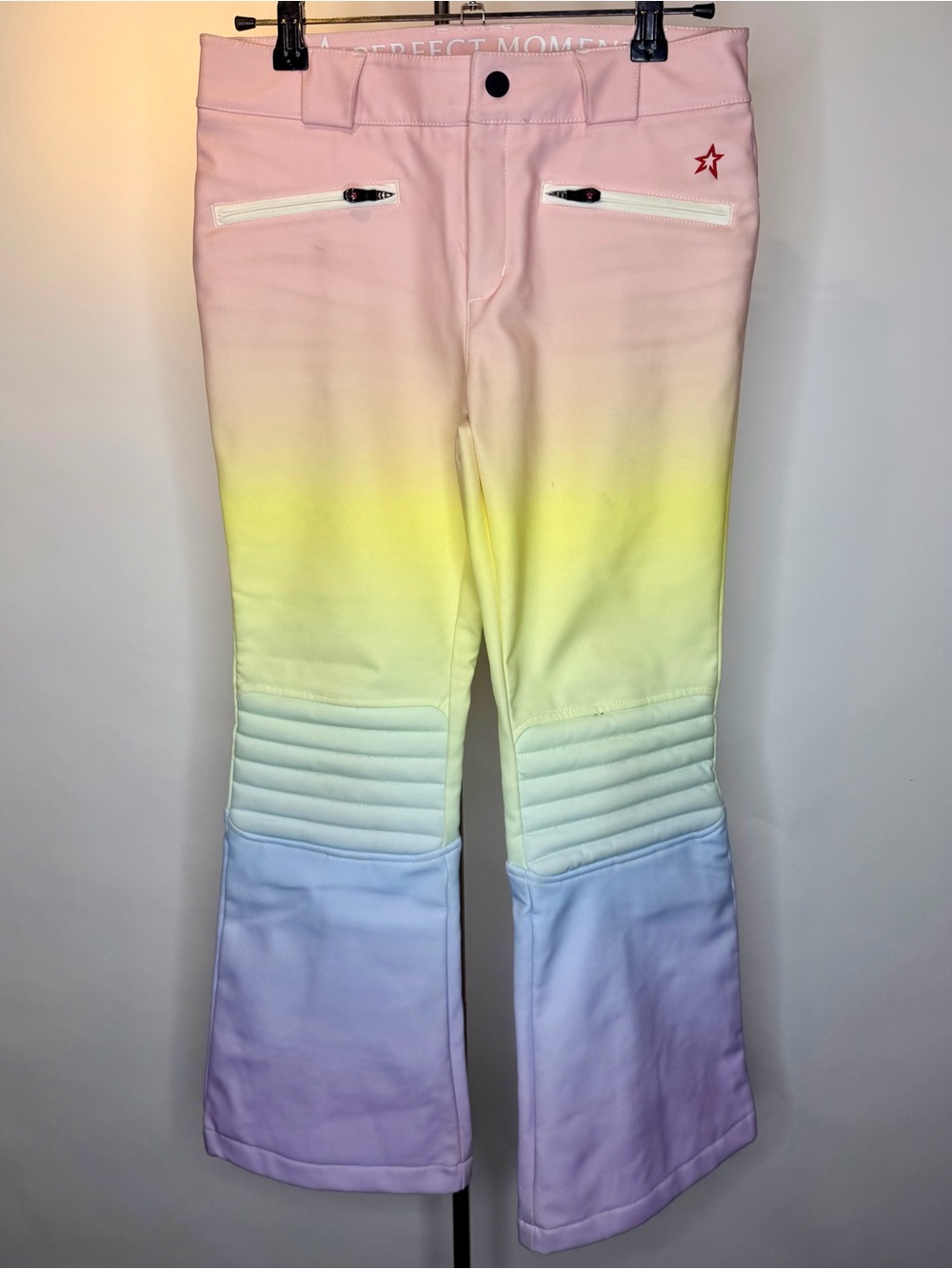 Perfect Moment Kids Aurora Flare Ombré Ski Pants – Pink Multi